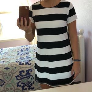 B&W striped dress